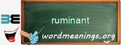 WordMeaning blackboard for ruminant